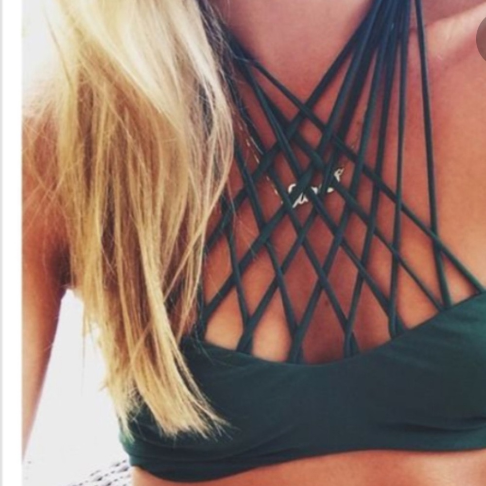 Mikoh green bikini top